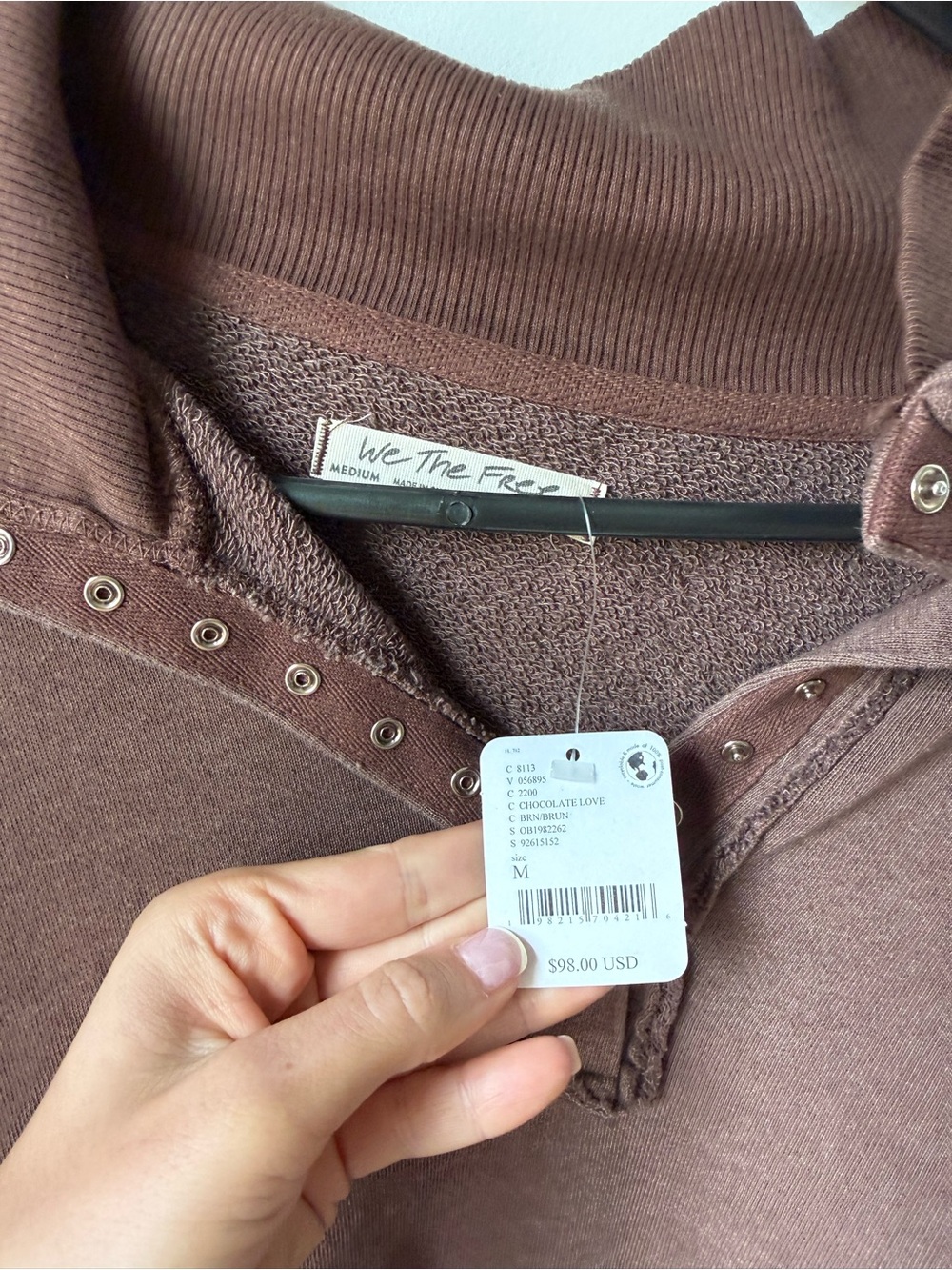 We The Free Chocolate Henley Pullover